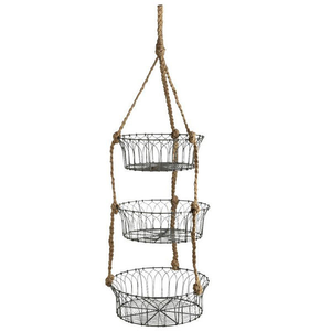 ตะกร้าผักแขวนลวดโลหะพร้อมเชือก - Product Image 4