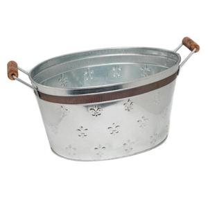 Bac à boissons personnalisable pour le refroidissement du champagne et du vin, grande capacité, en fer galvanisé, avec poignées, prix usine - Product Image 1