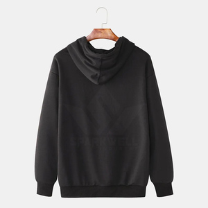 Sudadera con Capucha para Hombre, Diseño Gráfico Espacial Azul Claro, Mezcla de Algodón Informal, Corte Regular, para Otoño - Product Image 3