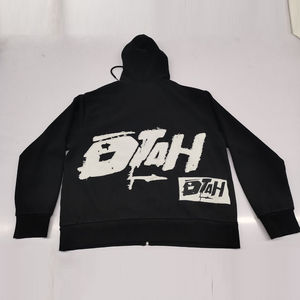 Hoodie Homme Vintage Personnalisé Streetwear 2026 – Coupe et Couture, Zippé Oversize avec Appliques et Patchwork, Effet Vieilli - Product Image 2