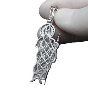 Colgante de Moissanita Personalizado con Temática de San Judas, Chapado en Oro de 14K, Plata de Ley 925, Estilo Hip Hop, Unisex, Regalo Religioso para Ceremonias, con Cadena - Product Image 5