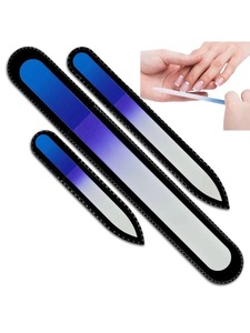 Limas de Uñas de Vidrio LANGMA, 1 Unidad, Premium, Desechables, Profesionales, Lavables, de Doble Cara, Grano 100, Rectas, con Estuche - Product Image 2