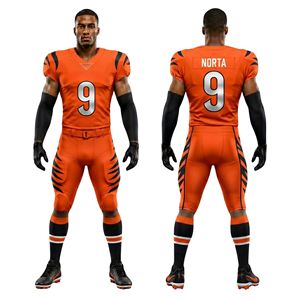American Football Uniform Team <b>Kits</b> Solid Panel Sublimated Jersey Set Breathable Performance Gear For High <b>School</b> Athletes - Product Image 5