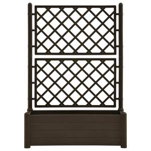 Jardinière à treillis avec pots et jardinières en PP Mocha 39,4''x16,9''x55,9'' - Product Image 3