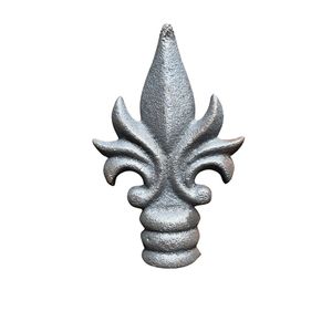 Traditional Cast Iron Fleur De Lis <b>Rail</b> End Cap <b>Wall</b> Mounted Stair Handrail Decorative Topper Rust Resistant Architectural - Product Image 5