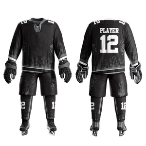Uniforme de Hockey sobre Hielo de Poliéster para Hombre y Mujer, Conjunto de Jersey y Pantalones con Logotipo Personalizado, Proveedor OEM - Product Image 1