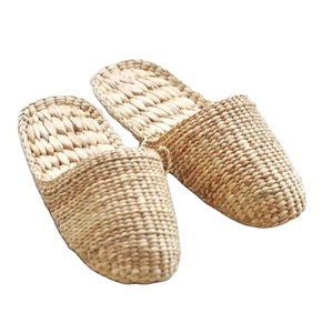 Pantuflas de Jacinto de Agua de Vietnam de Alta Calidad, Tejidas con Fibra Natural, Calzado de Interior para el Hogar, Cómodas para Caminar - Product Image 1