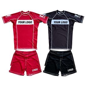 เสื้อรัดกล้ามเนื้อแขนสั้นระบายอากาศดีสำหรับ MMA BJJ ออกแบบเองได้ พร้อมสกรีนโลโก้สีตามสั่ง - ผู้ผลิตขายส่ง - Product Image 1