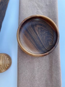 Plato Redondo de Madera para Servir, Plato de Madera Multiusos para Cena, Comida, Ensalada, Aperitivos, Desayuno, Vajilla de Cocina Duradera - Product Image 6