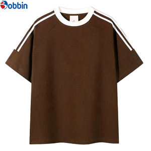 BOBBIN INDUSTRIES Camiseta Personalizada para Hombre, Tallas Grandes, Estilo Urbano, Costuras en Contraste, Franja en el Hombro, Manga Corta, Corte Regular, 100% Algodón - Product Image 6