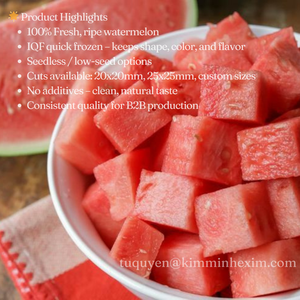 Trozos de sandía 100% naturales IQF listos para bebidas y postres - Product Image 3
