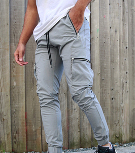 Pantalon de survêtement en toile de coton léger, décontracté, imperméable, respirant, à taille élastique, avec logo personnalisé, de haute qualité, pour la vente en gros - Product Image 5