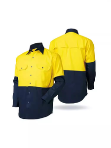 Ropa de Trabajo Personalizada con Logotipo, Cuello Alto de Algodón, Cómoda, con Parches de Colores, Manga Larga, para Hombre - Product Image 2