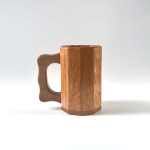 Mug en bois nordique artisanal avec poignée, écologique, réutilisable, vaisselle pour la maison, provenant de l'Uttar Pradesh, Abdul Royal World Export - Product Image 1