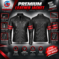 Blouson Moto Homme 2026 en Cuir de Vachette Noir Respirant Coupe Slim Col Montant Fermeture Éclair Style Motard Hiver