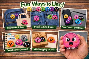 Parches Bordados Personalizados con Caras de Dibujos Animados, para Coser o Planchar en Ropa, Bolsos y Gorras, Paquete de 100 Unidades, 10 Colores, 10 Unidades de Cada Color - Product Image 6