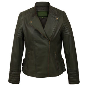 Nueva Chaqueta de Cuero para Mujer, Estilo Motero, con Cierre, Manga Larga, Chaqueta Corta de Otoño - Product Image 1