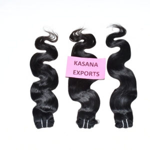 Extensions de cheveux humains indiens Remy non traités, 100% naturels, à double trame, pour tissage, cuticules alignées, pour femmes noires, vente en gros - Product Image 5