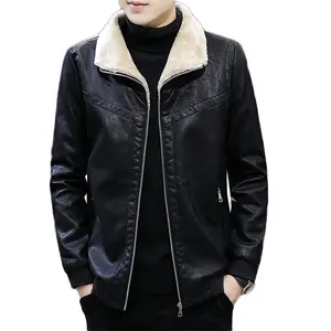 Mens Leather Jacket High quality autumn 100% Polyurethane genuine leather jacket USA