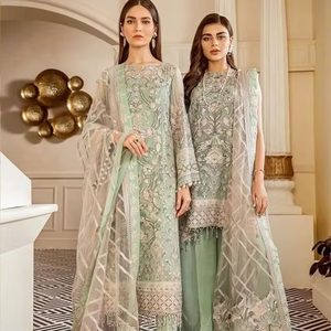 Nuevo Vestido de Fiesta Elegante para Mujer, Hermoso Vestido Étnico de Diseñador con Apliques para Bodas, Festivales y Ocasiones Especiales 2021 - Product Image 6