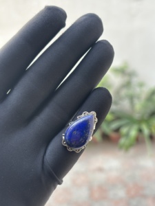 Handmade Designer Women's 925 Sterling Silver High Quality <b>Fine</b> <b>Ring</b> Statement Piece Lapis Lazuli Natural Gemstone Bezel Setting - Product Image 3