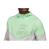 Ensemble coupe-vent à capuche pour homme, veste et pantalon, léger, coupe-vent, imperméable, streetwear d'extérieur, survêtement color block 100%