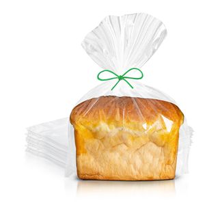 Confezione 1000 PE 1 Mil trasparente Gusseted in plastica per il pane sacchetti resistenti impermeabili per il pane 8X3X15 dimensioni - Product Image 1
