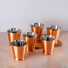 Gobelets en cuivre réutilisables, isolés, pour le camping, l'extérieur, les enfants, design moderne, écologiques, pour les fêtes et les voyages - Product Image 2