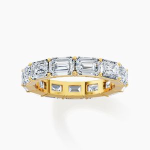 Anillo de Diamante de Laboratorio Unisex con Corte Esmeralda, Claridad VS1, Color F, 1.50 Quilates, Certificado IGI, Oro Amarillo de 18K, Anillos de Boda Excepcionales - Product Image 3