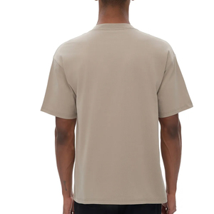 เสื้อยืดคอกลมแขนสั้นทรงโอเวอร์ไซส์ผ้าฝ้าย 100% ล้างสีแบบแอซิดวอช พิมพ์โลโก้ด้านหน้าและด้านหลัง สำหรับผู้ชาย - Product Image 3