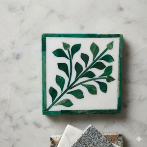 Handmade Bone Inlay MDF Resin Eco-Friendly Modern <b>Heat</b> Resistant <b>Coaster</b> Economical Home Kitchen Tableware Tea Coffee Serving - Product Image 1