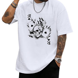 เสื้อยืดสตรีทแวร์ดีไซน์ล่าสุด ทรงโอเวอร์ไซส์ สีขาว ผ้าฝ้าย 100% ระบายอากาศได้ดี เสื้อยืดแฟชั่นผู้ชาย รับผลิตแบบ OEM - Product Image 1