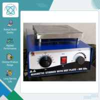 Agitateur magnétique en acier inoxydable de qualité exceptionnelle avec plaque chauffante pour laboratoires, vitesse réglable (200-1500 tr/min), garantie 1 an