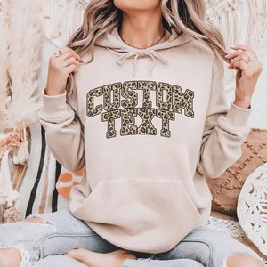 Custom Wholesale <b>Mock</b> <b>Neck</b> Sweatshirt Chenille Letter Animal Print College Wear - Product Image 2