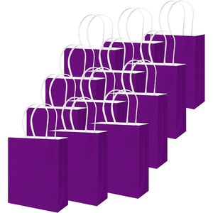 Sacchetti Regalo in Carta Viola Lotus 100pz con Manici 21x7.6x15.2cm Piccole Dimensioni Versatili Sacchetti per Feste per Molteplici Usi - Product Image 2