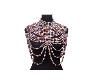 Elegante Collar de Perlas de Diseño Multicolor a Precios Económicos, Collar Artesanal Hecho a Mano con Perlas - Product Image 1