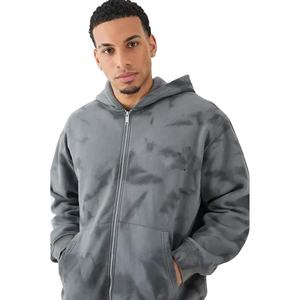 Sudadera con Capucha y Cremallera para Hombre, Estilo Holgado con Hombros Caídos, 100% Algodón Felpa, Diseño Personalizado con Impresión, Venta al Por Mayor - Product Image 5