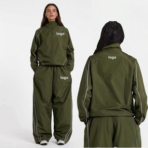 Ensemble de survêtement coupe-vent en nylon et polyester léger avec bandes réfléchissantes, prix direct usine, fabricant pour petites quantités - Product Image 5