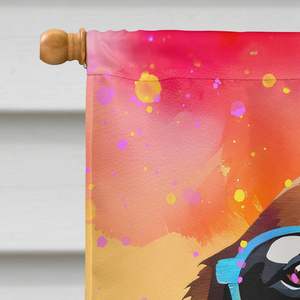 Bandera de Casa de poliéster Multicolor grande para Chocolate Labrador Hippie Dawg manga de porche poste decorativo patio Banner colgante de pared - Product Image 3