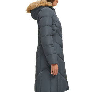 Chaqueta Larga Acolchada para Mujer al por Mayor, Servicio OEM ODM, Chaqueta de Plumón Sólida para Mujer para Clima Frío - Product Image 3