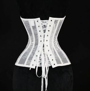 Conjunto de faja moldeadora sin costuras de jersey para mujer con diseño elegante, control firme, malla transpirable, transparente, con diseño de corsé de varillas y cierre de corchetes - Product Image 2