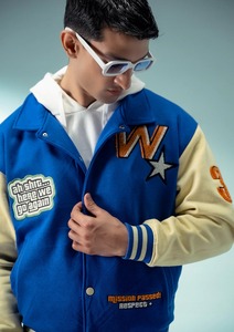 Chaquetas Varsity de Béisbol para Hombre, Invierno, con Cierre de Botones, Corte Regular, Estilo Casual, Cuello Camisero, Algodón - Product Image 4