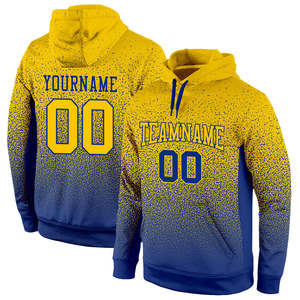 Sudadera con Capucha Personalizada en Degradado Amarillo y Azul, de Poliéster, Unisex, con Nombre y Número del Equipo Impresos, Estilo Casual para Otoño - Product Image 5