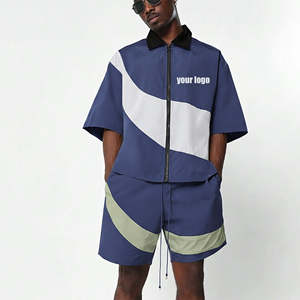 Conjunto Deportivo Oversize de Moda Urbana para Hombre, 100% Algodón, Color Personalizado, Transpirable, Cortavientos, para Correr - Product Image 1