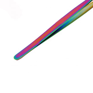 Pince à épiler de haute qualité pour l'extension des cils pince à épiler à pointe pointue droite pince à épiler en acier inoxydable fabriquée à la main - Product Image 6