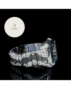 Reloj de Diamantes Único en Blanco y Negro de Alta Calidad, Reloj de Lujo con Esqueleto Automático, 100% Moissanita, Cristal de Acero Inoxidable para Hombre - Product Image 2