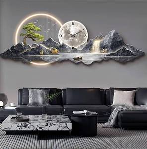 Lanterne murale décorative en acrylique sans cadre pour salon, peinture <span class=keywords><strong>de</strong></span> <span class=keywords><strong>paysage</strong></span> <span class=keywords><strong>de</strong></span> luxe léger, utilisation intérieure, art mural - Product Image 4