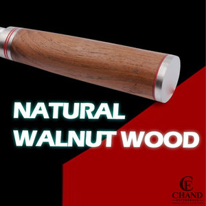 Cuchillos de carnicero de diseño ambidiestro con mango de madera y acero inoxidable, personalizados, sostenibles, de alta calidad y con MOQ bajo, los más vendidos. - Product Image 5