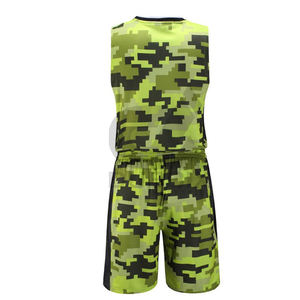 Ensembles de maillots de basket-ball sans manches pour hommes adultes, tissu 100% polyester, motif 3D, antibactérien, séchage rapide, services OEM personnalisés - Product Image 2