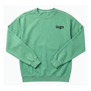 เสื้อสเวตเชิ้ตคอกลมย้อมสีแบบยูนิเซ็กซ์ พิมพ์โลโก้ตามสั่ง ผ้าฝ้ายฟลีซวินเทจแบบซักแล้ว ขายส่ง - Product Image 3